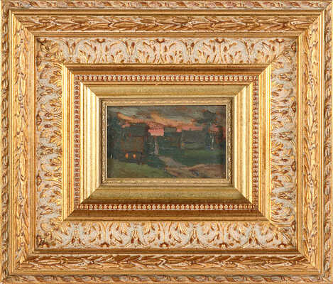 Левитан Исаак Ильич. Деревенский пейзаж. Этюд